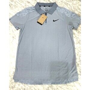 Nike Court Slam Advantage ADV Tennis Polo Jersey Blue FD5244 440 Mens Medium